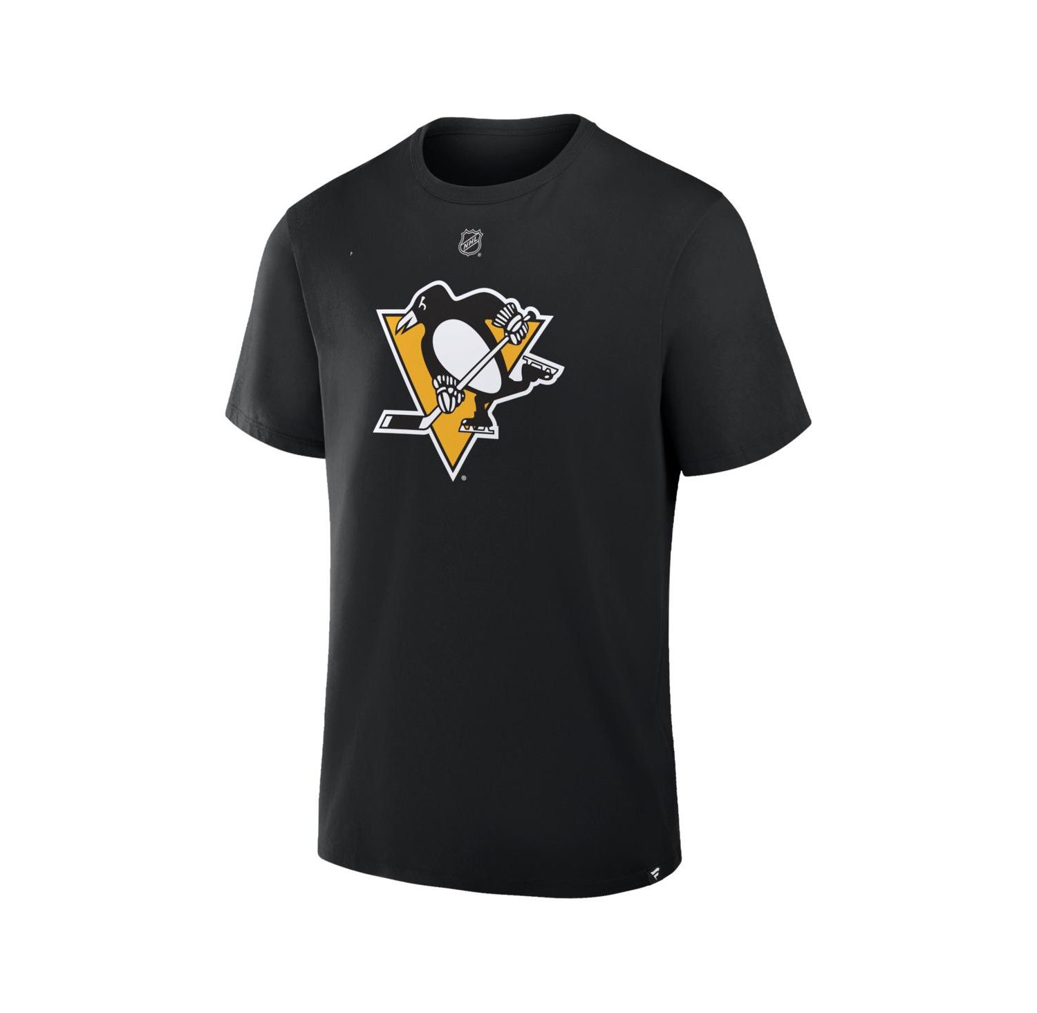 Men's Stuart Skinner Black Pittsburgh Penguins Authentic Stack Name & Number T-Shirt