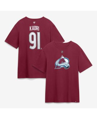 Men's Nazem Kadri Burgundy Colorado Avalanche Authentic Stack Name & Number T-Shirt
