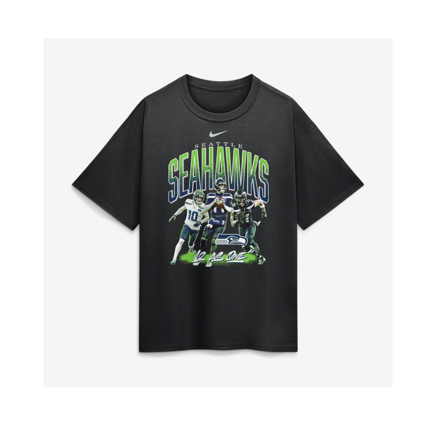 Men's Black Seattle Seahawks 12 As One Loose T-Shirt