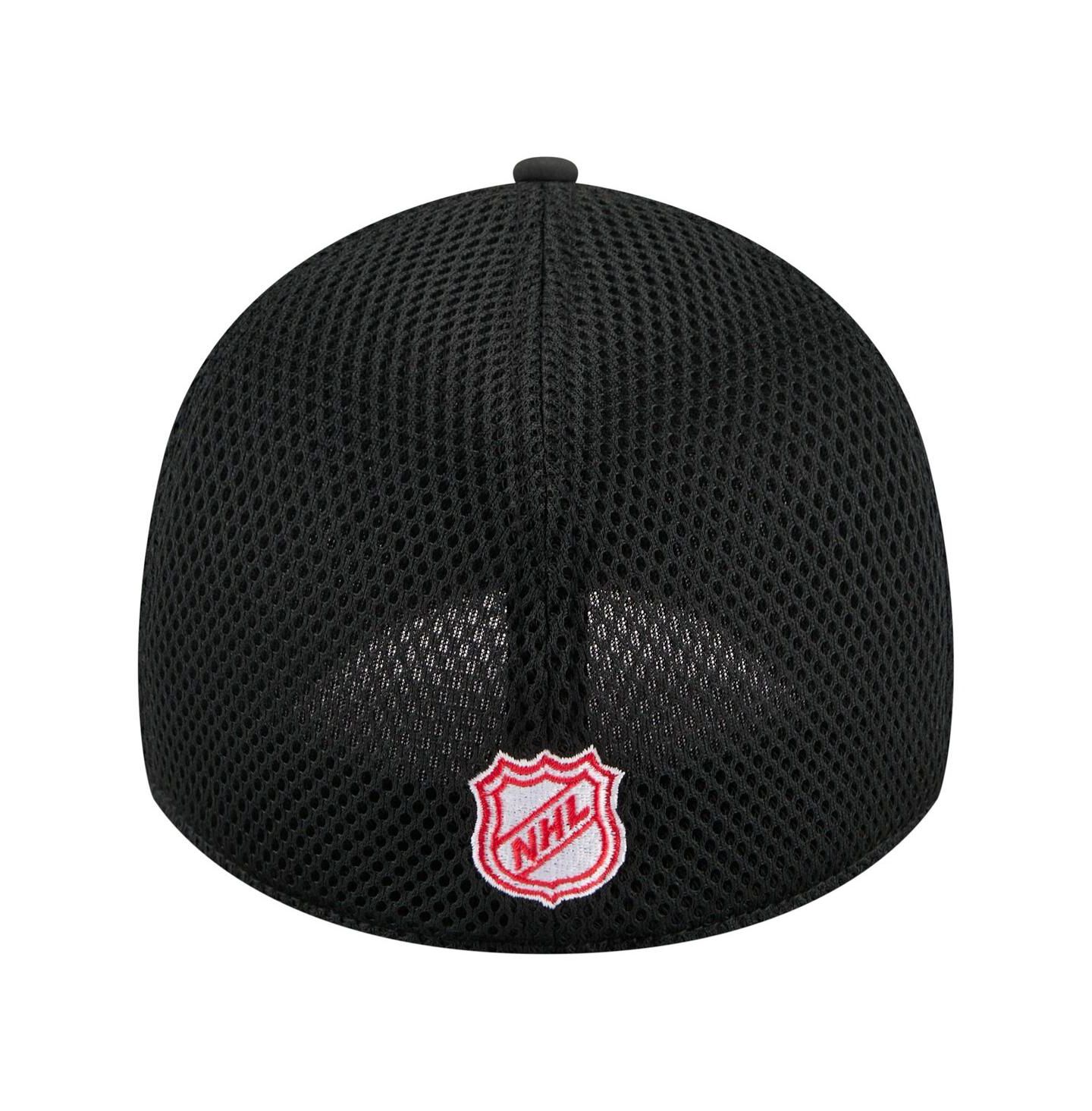 Мужская кепка New Era Black Detroit Red Wings Logo 39THIRTY Flex Hat — фото 4