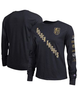 Women's Black Vegas Golden Knights 2-Hit Long Sleeve T-Shirt