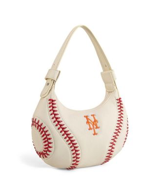 New York Mets Beige Shoulder Hobo Bag