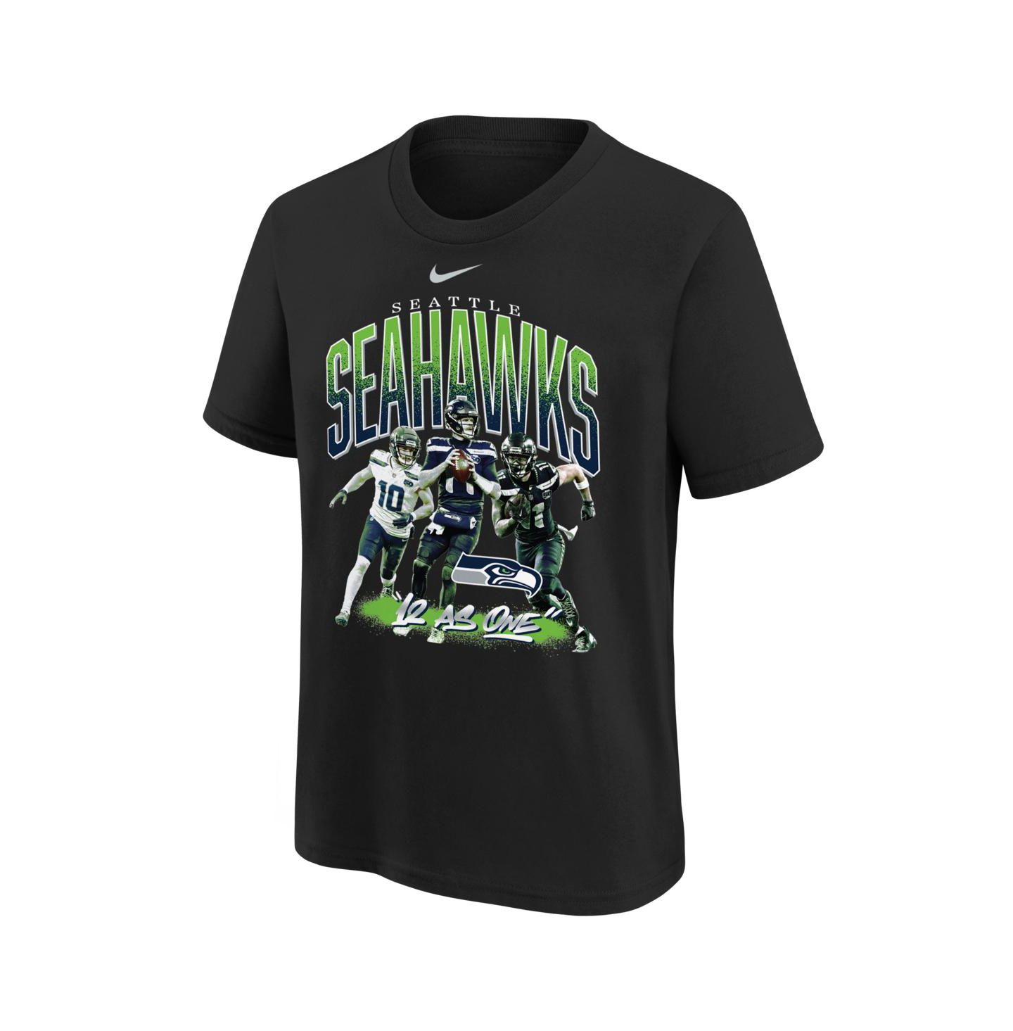 Детская футболка Nike Black Seattle Seahawks 12 As One — фото 2