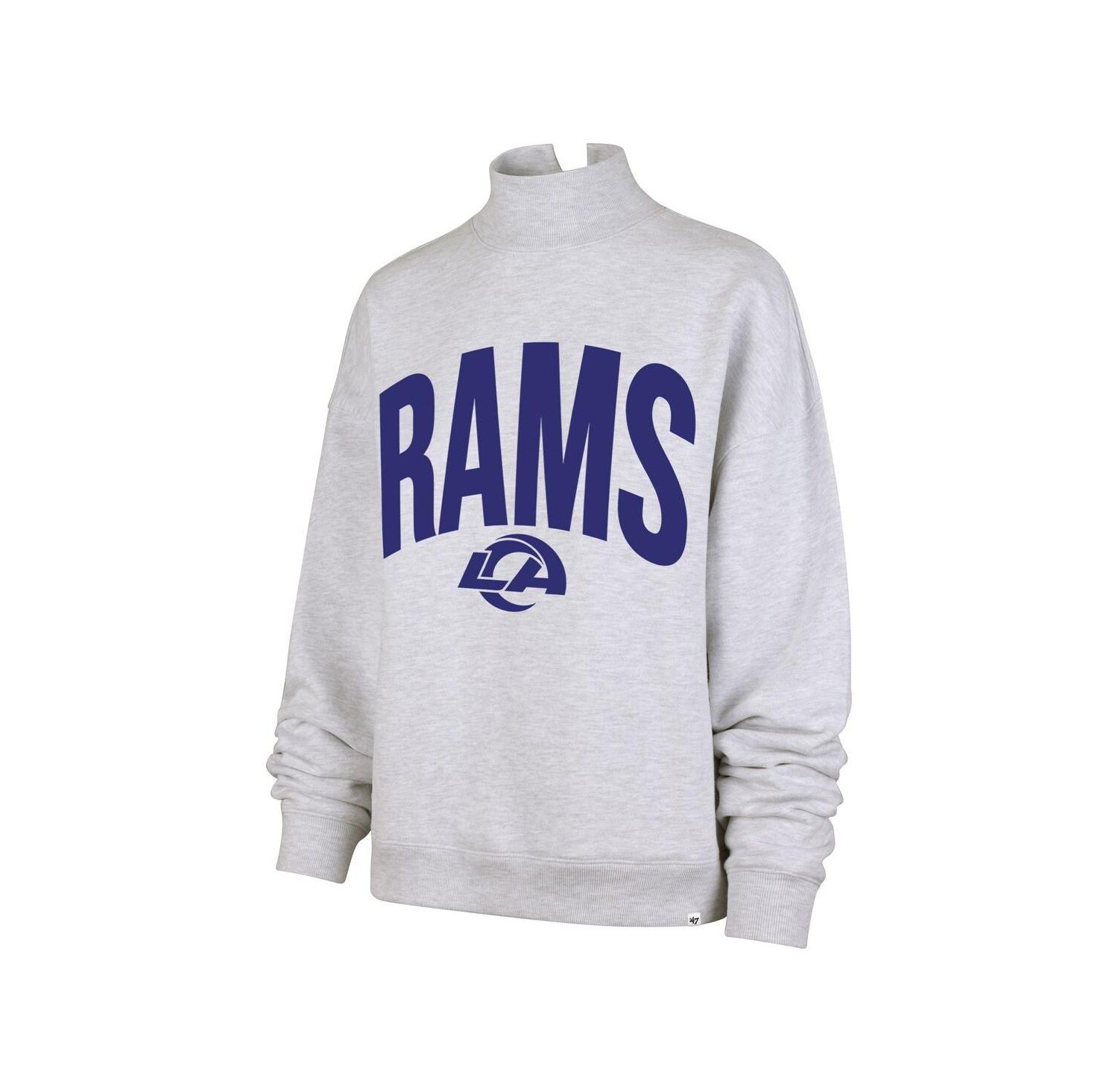 Women's Gray Los Angeles Rams Subtle Muse Mock Neck Sweatshirt