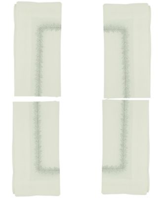 Embroidered Border Table Napkins, Set of 4