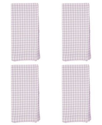 Gingham Design Table Napkins, Set of 4