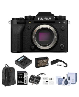 X-T5 Mirrorless Camera, 128GB SD Card, Backpack, 2x Battery, Charger, Screen Protector, Camera Strap, SD Card Case