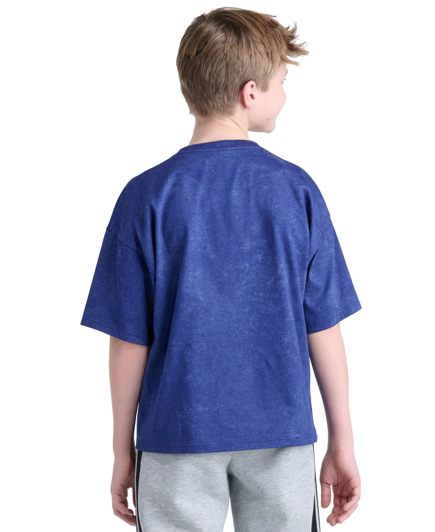 Футболка adidas Football Print Short-Sleeve T-Shirt для мальчиков, цвет: Тёмный синий — фото 4