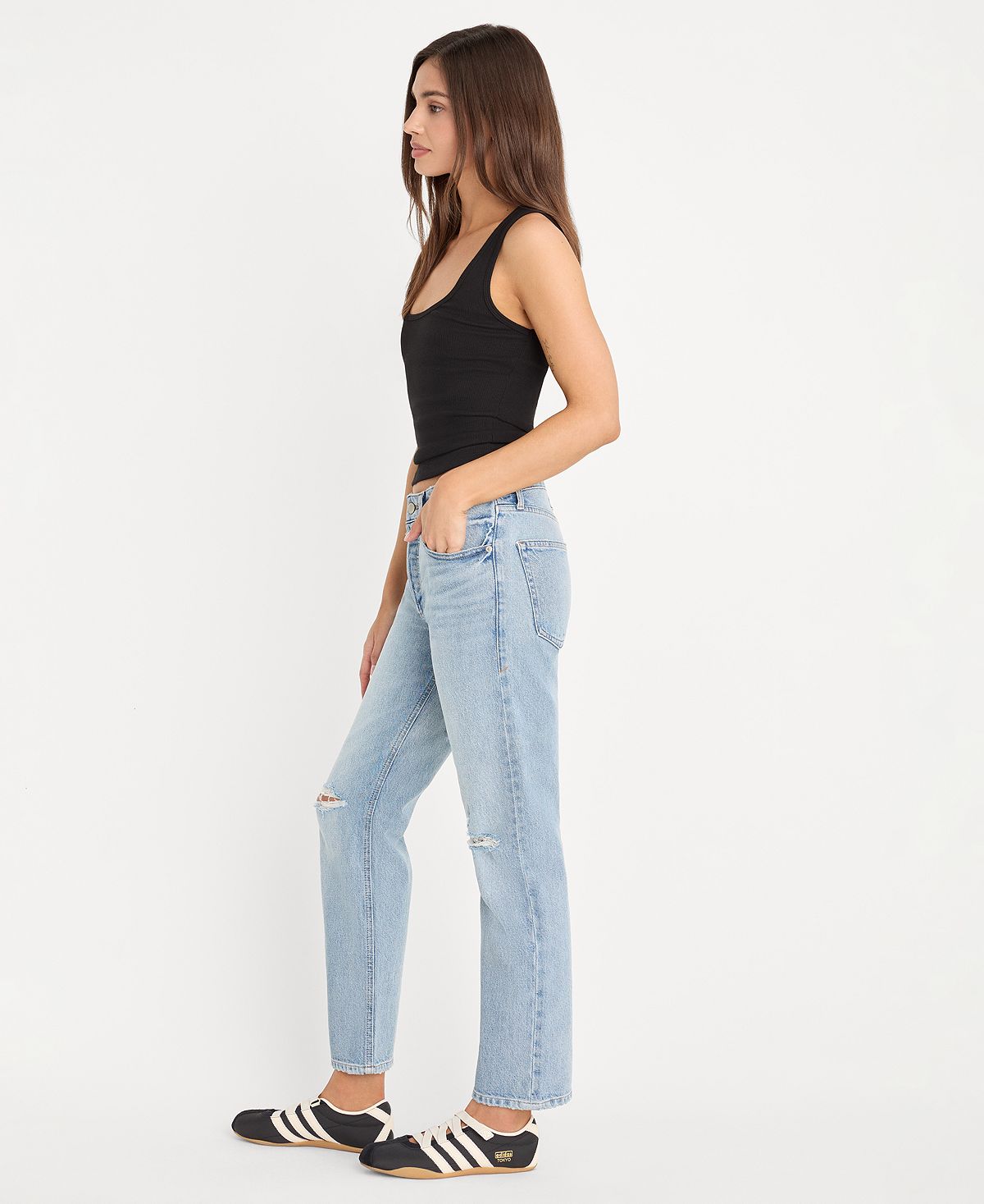 Good American Women's Vintage Straight Ankle Jeans view 2 — MAYCSS fashion products