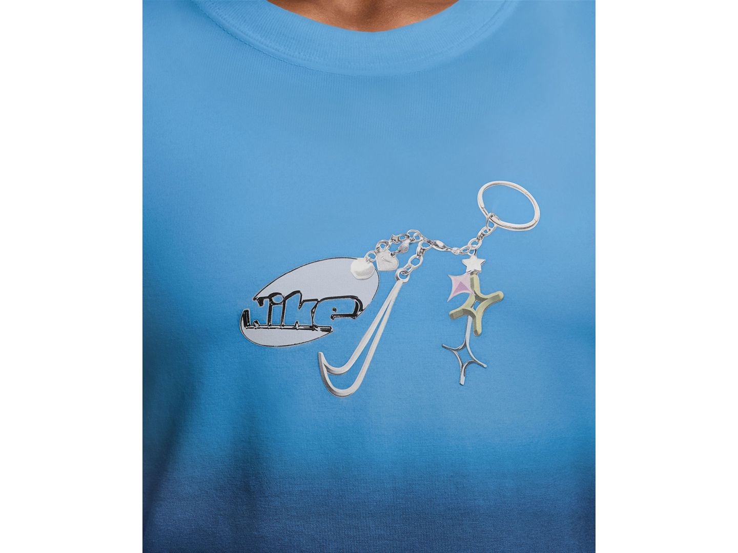 Футболка Nike Sportswear Short-Sleeve T-Shirt для девочек, цвет: Синий — фото 2