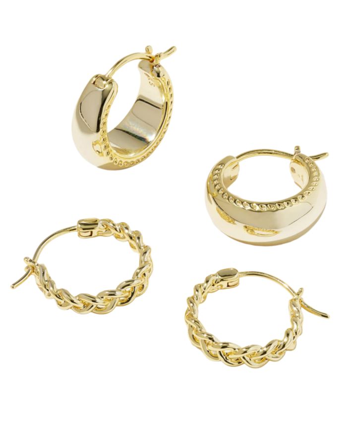 Kendra Scott 2-Pc. 14k Gold-Plated Gabriella Huggie Earrings Set