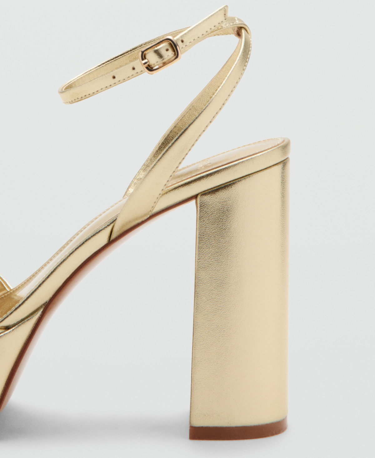 Mango Women's Metallic-Effect Heeled Sandals