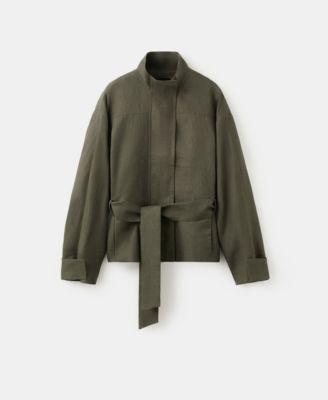Women's Linen Belted Jacket