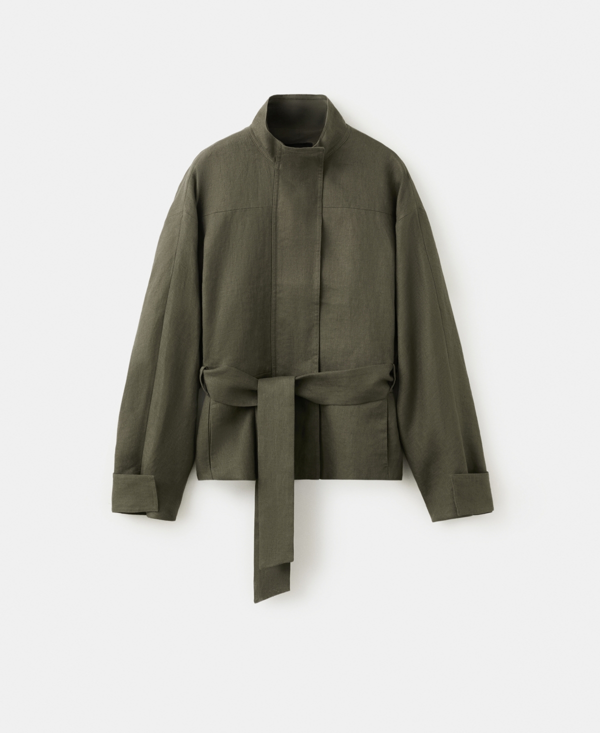 Mango Women's Linen Belted Jacket