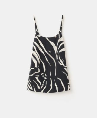 short zebra print dress Mango Women's Short Zebra Print Dress