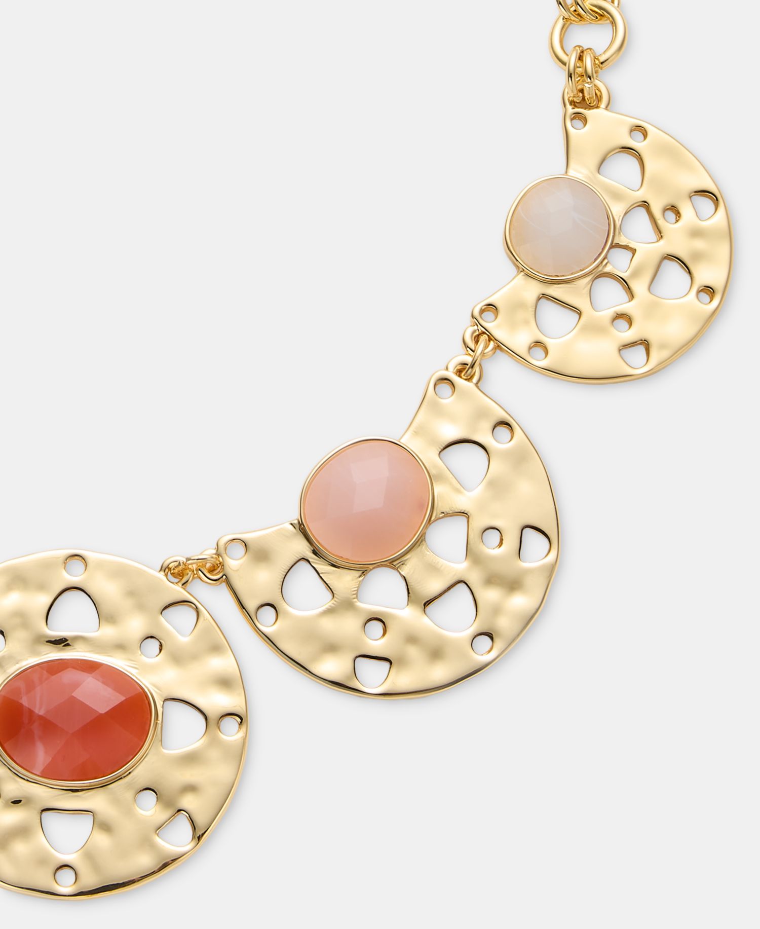 Gold-Tone Pendant Link Necklace