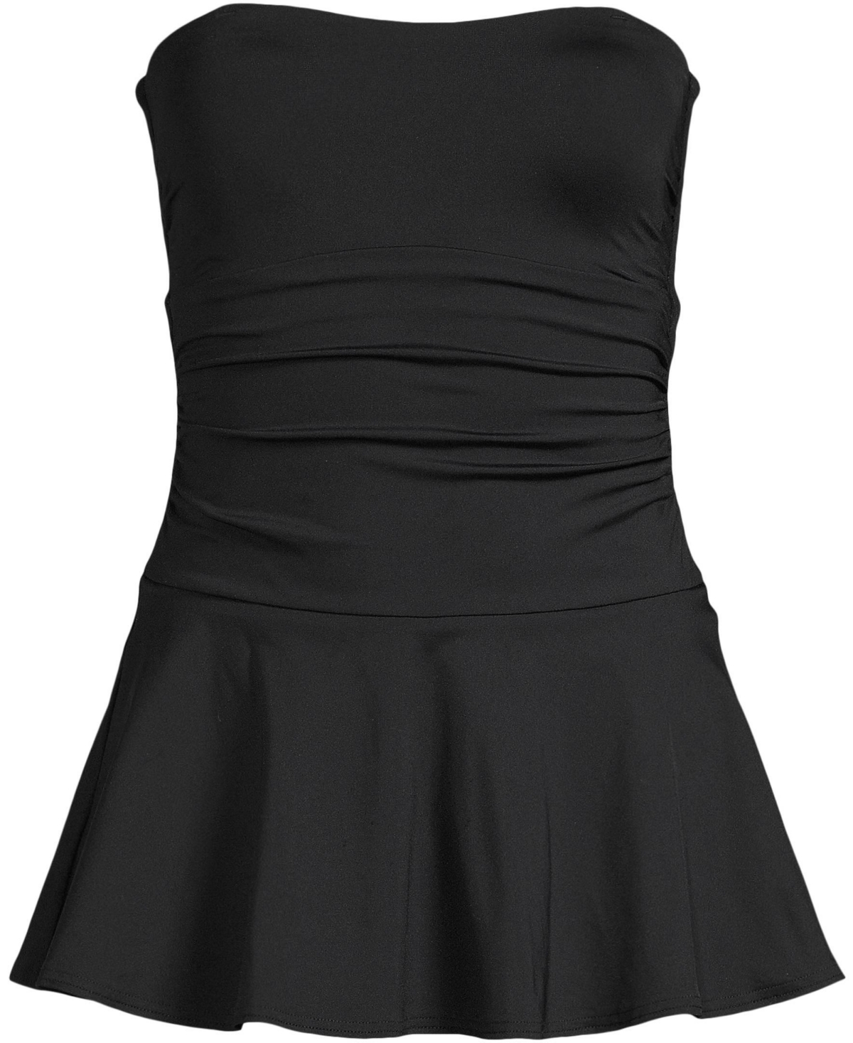 Lands' End Women's Sculpting Bandeau Lace Back Mini Swim Dress