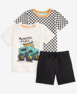 Toddler Boys' 12M-5T T-Shirts and Shorts, 3-Piece Set