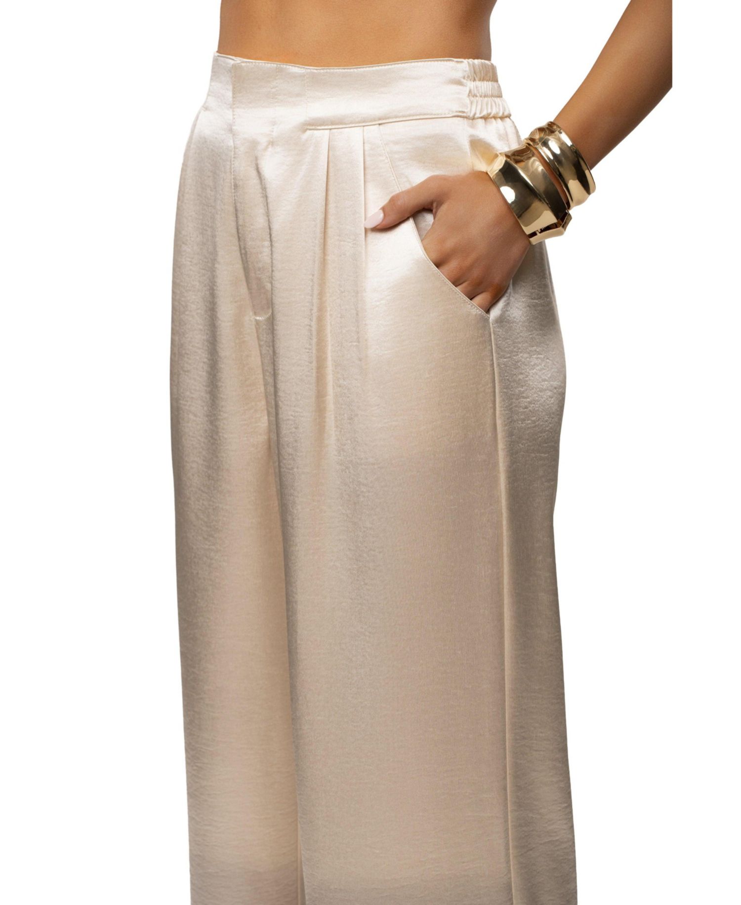 Womens Thea Satin Pants