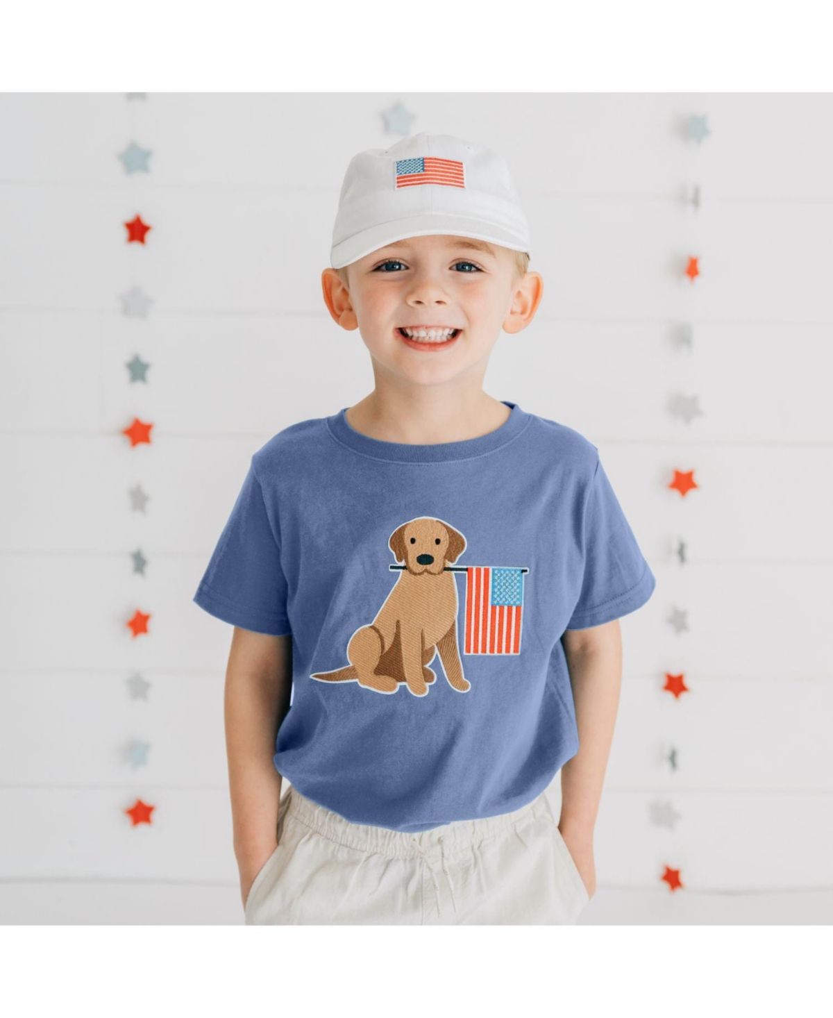 Sweet Wink Baby Boys Patriotic Pup Patch Short Sleeve T-Shirt