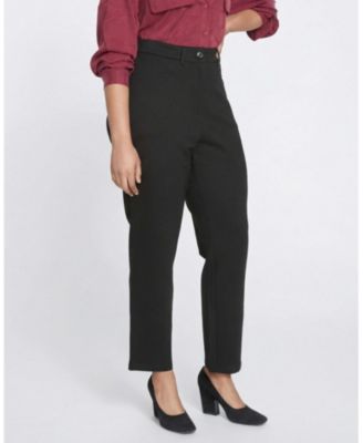 Plus Size Long Cigarette Ponte Pants