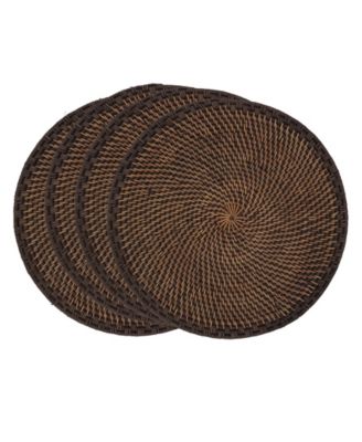 Woven Rattan Placemats, Set of 4