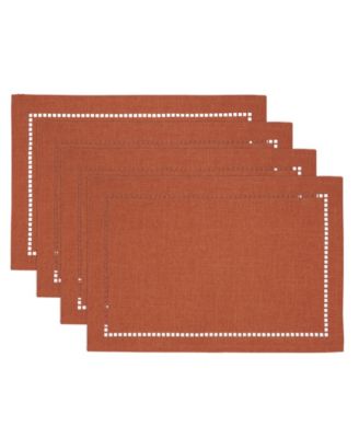 Laser-Cut Hemstitch Placemats, Set of 4