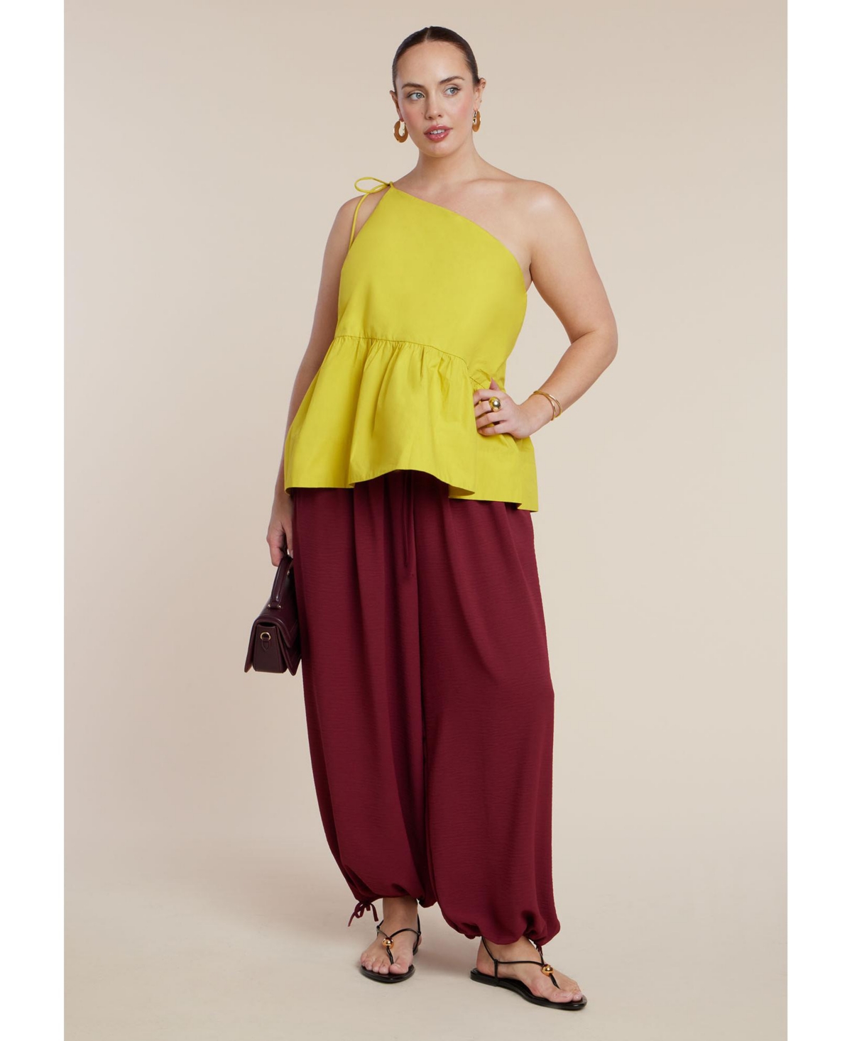 Eloquii Women's Drawstring Balloon Pant