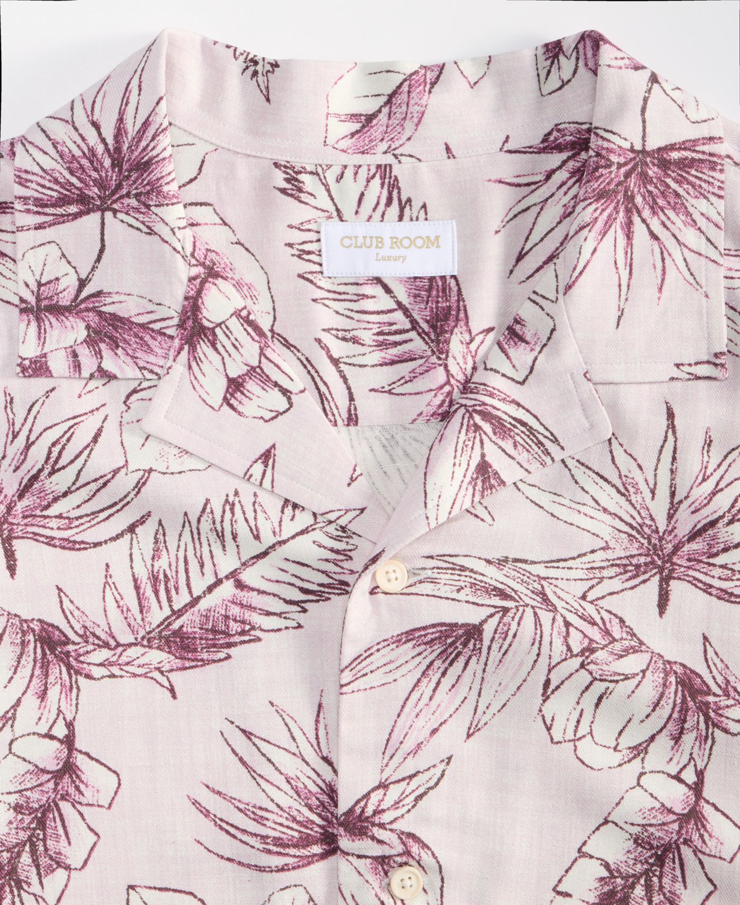 Мужская рубашка Club Room Petal Paisley Silk Blend Short Sleeve, цвет: С принтом серый сиреневый — фото 5