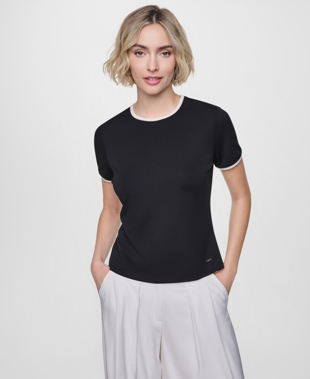 Dkny Women's Crewneck Short-Sleeve Top