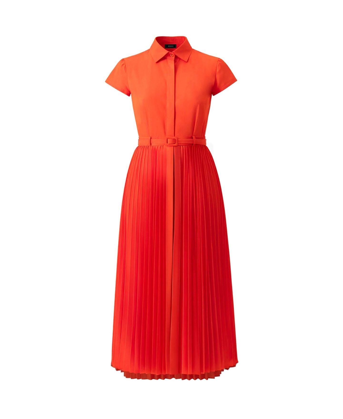 Женское платье Ivonne Short Sleeve Shirt Style Pleated Maxi-Dress — фото 4