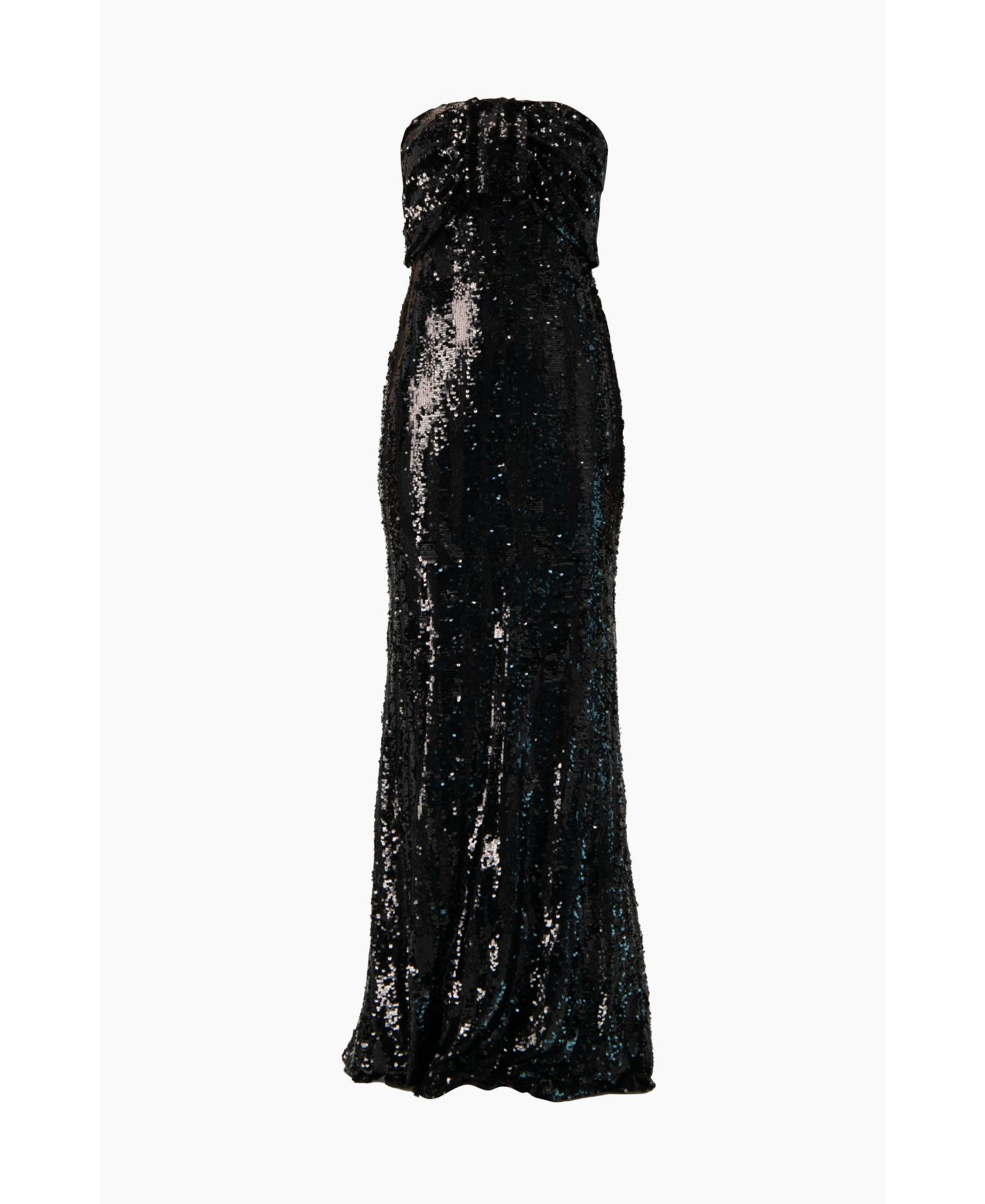 Women's Strapless Sequin Column Gown