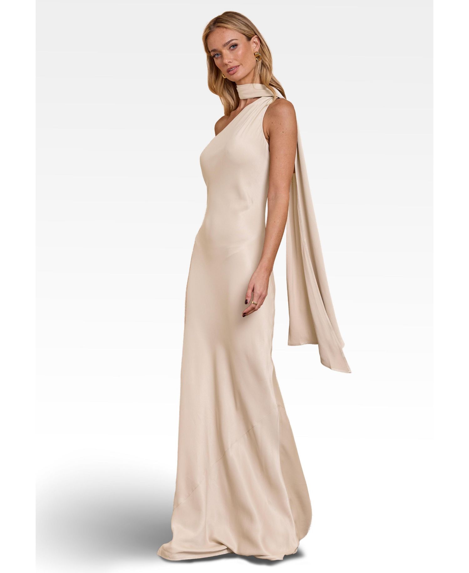 Women's Cressida Satin Asymmetric Dress
