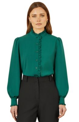 Women's Frill High Neck Shirt