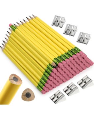 Fat Pencils Set With Erasers Sharpeners For Beginners