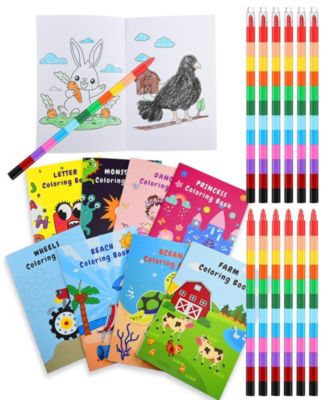 Stackable Crayons Rainbow Party Favors Drawing Gifts