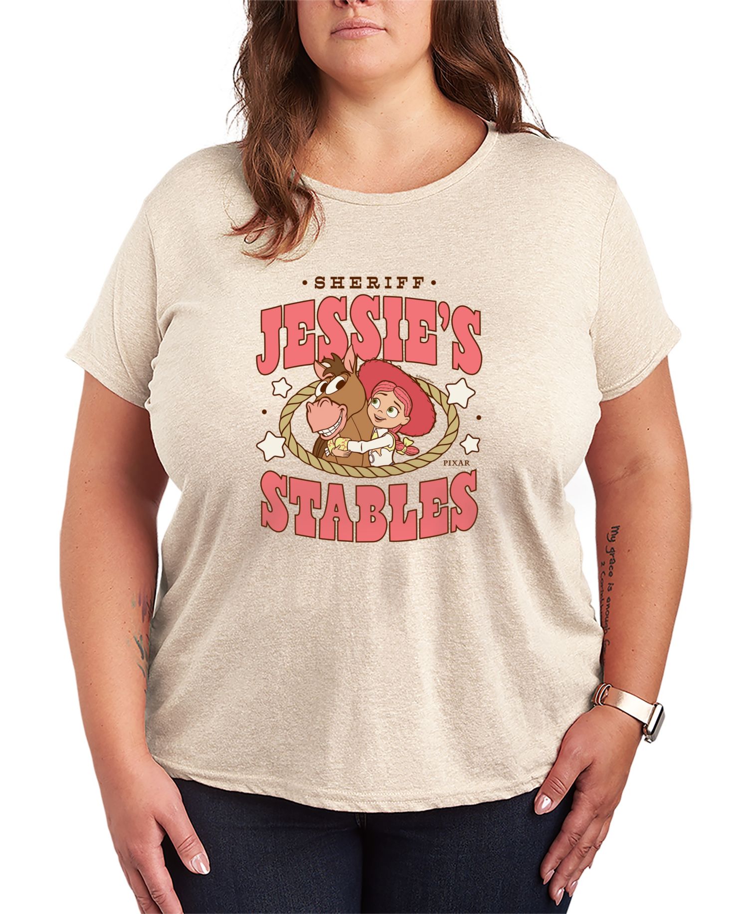 Plus Size Toy Story 5 Sheriff Jessie Stables Short-Sleeve Graphic T-Shirt