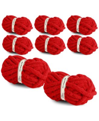 Chunky Chenille Yarn Crocheting Knitting Blanket 8 Pack