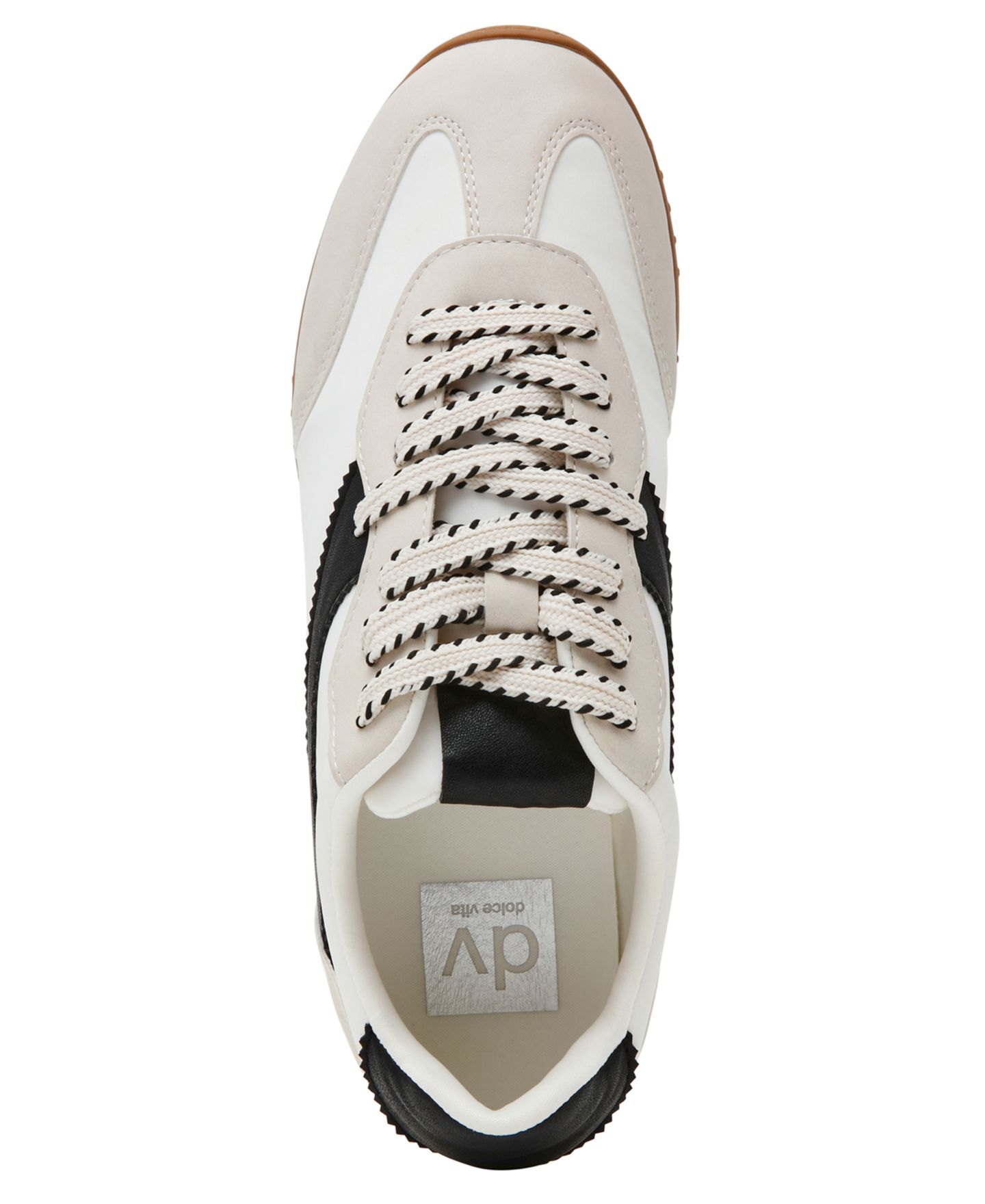 Женские кроссовки DV Dolce Vita Sloane Low Profile Lace-Up, цвет: Чёрный / Белый — фото 4