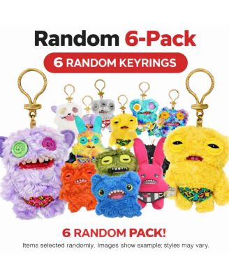 Pack of 6 Zuru Fuggler Keyring 5 Inch Plush Toy Mystery Random Assortment