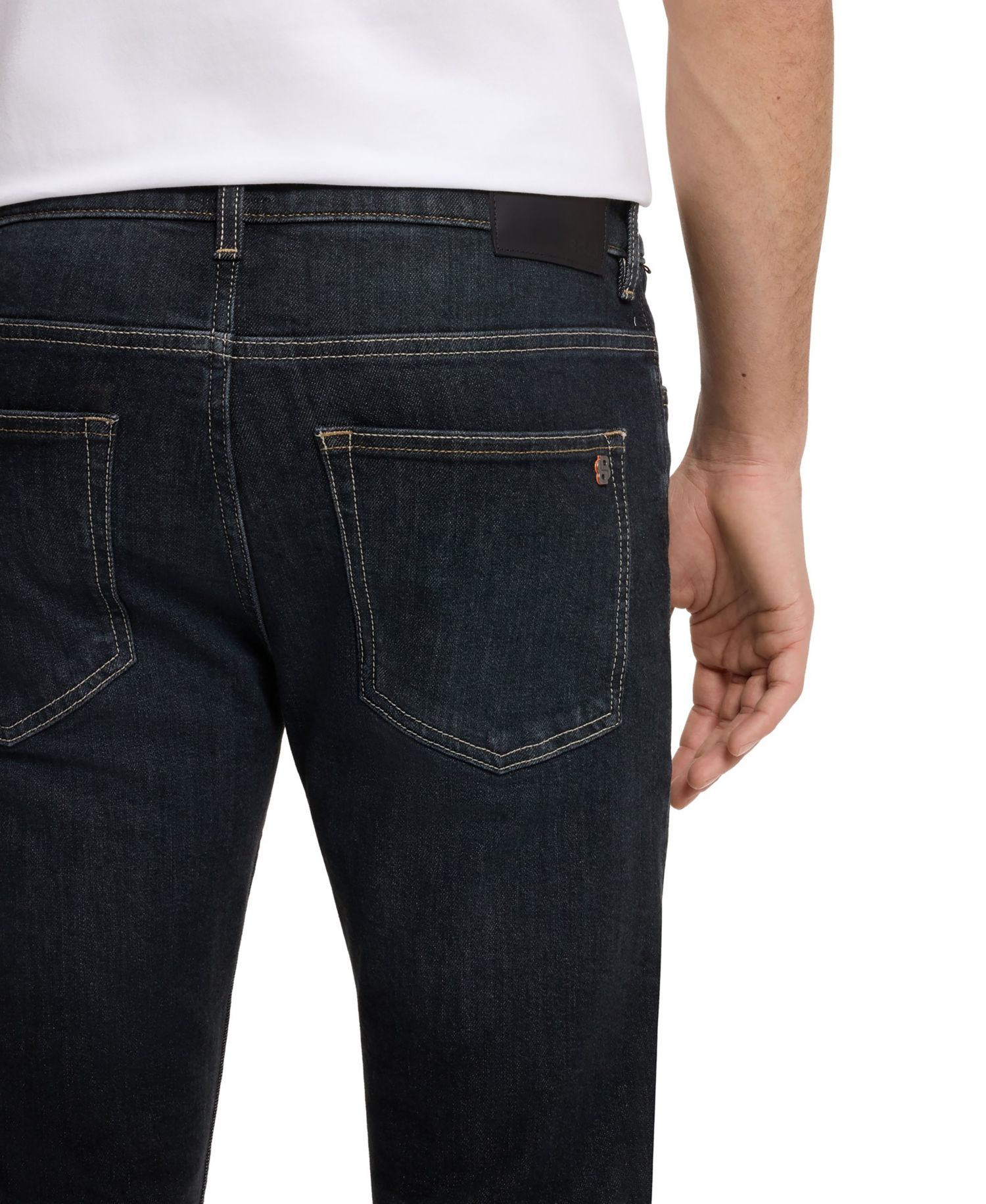 Men's Slim-Fit Contrast Stitching Jeans