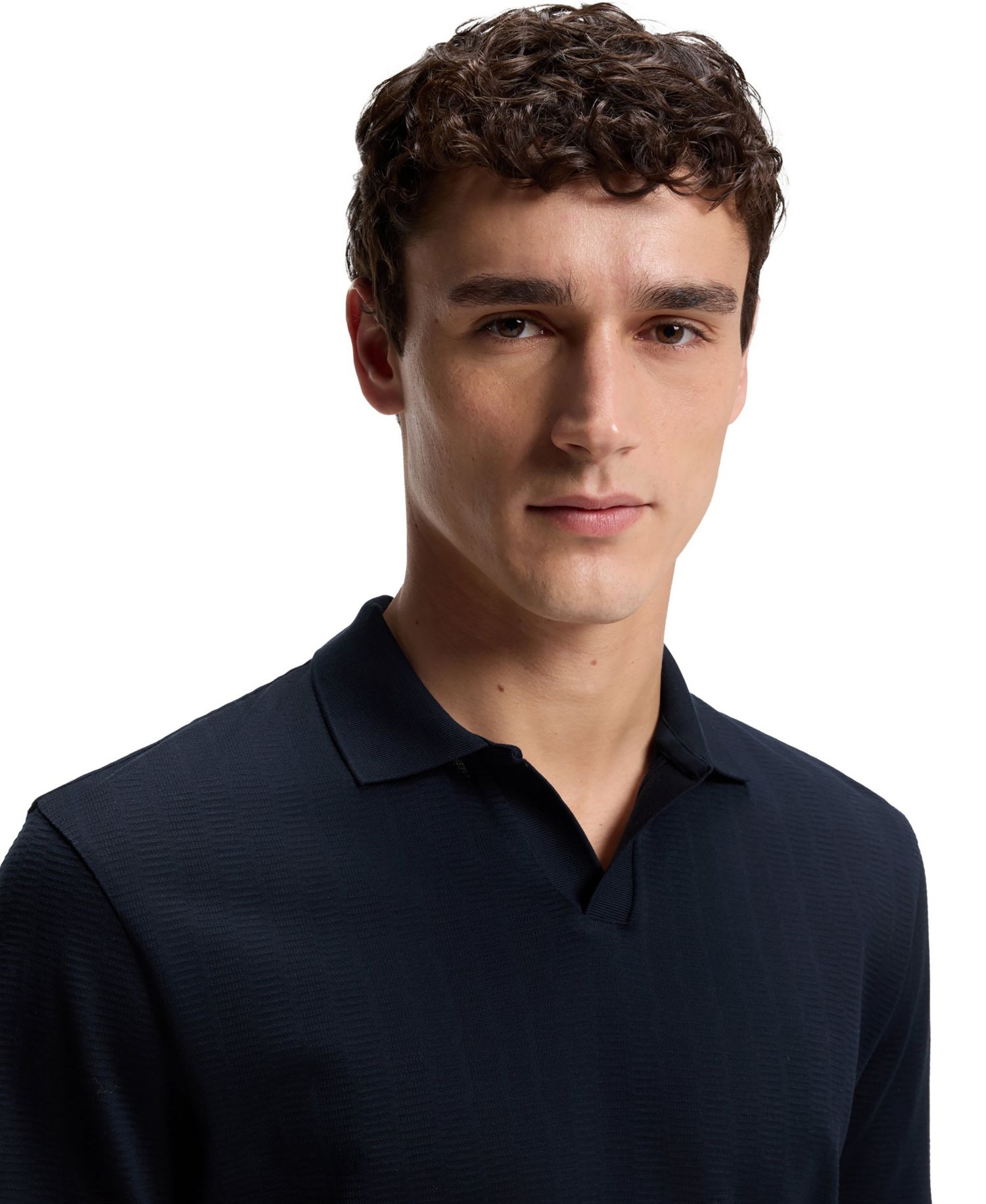 Men's Cotton-Jacquard Regular-Fit Polo Shirt