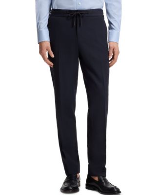 Men's Virgin Wool-Silk Slim-Fit Pants
