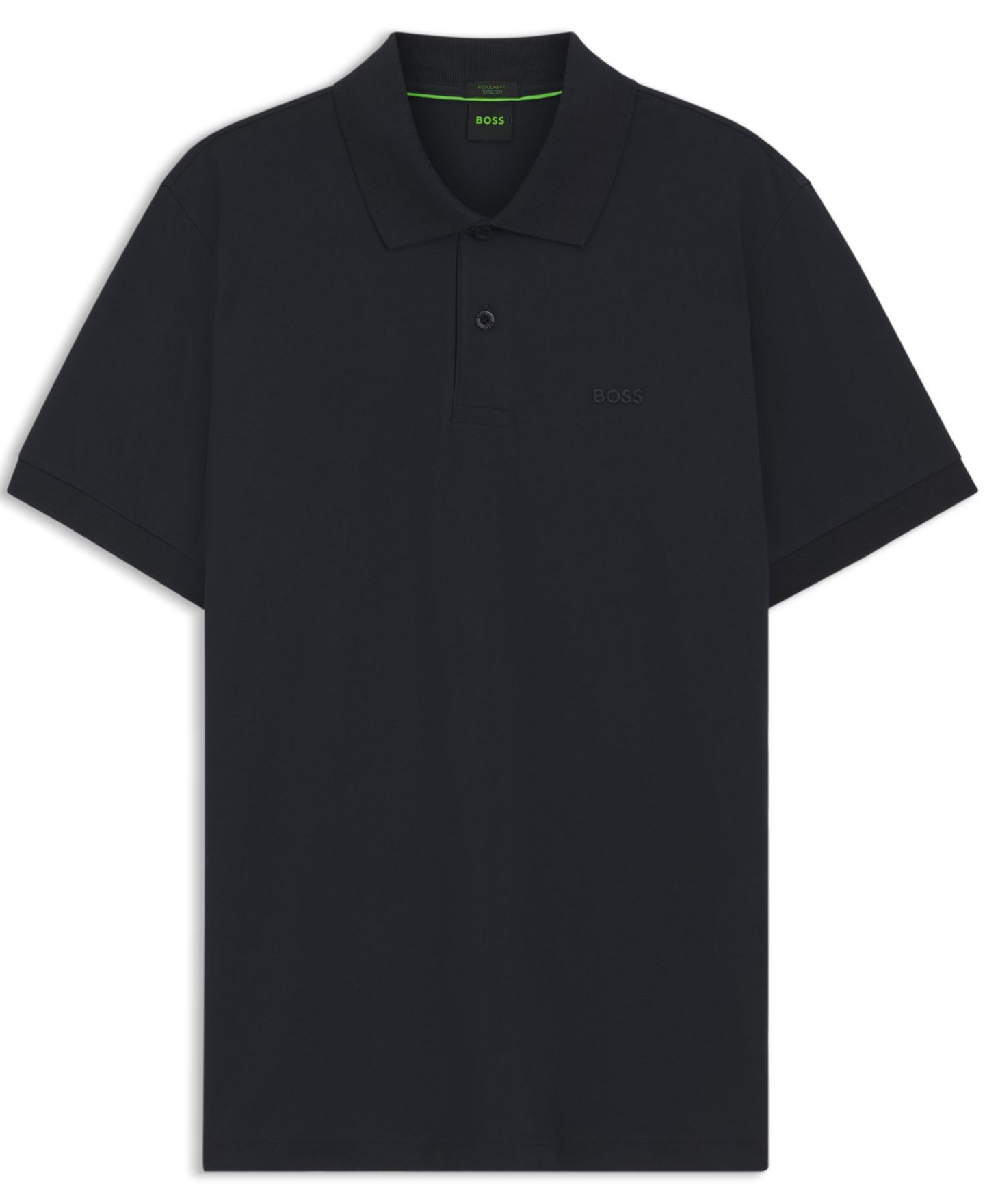 Мужское поло Hugo Boss Regular-Fit Embroidered Logo Polo Shirt, цвет: Тёмный синий — фото 2