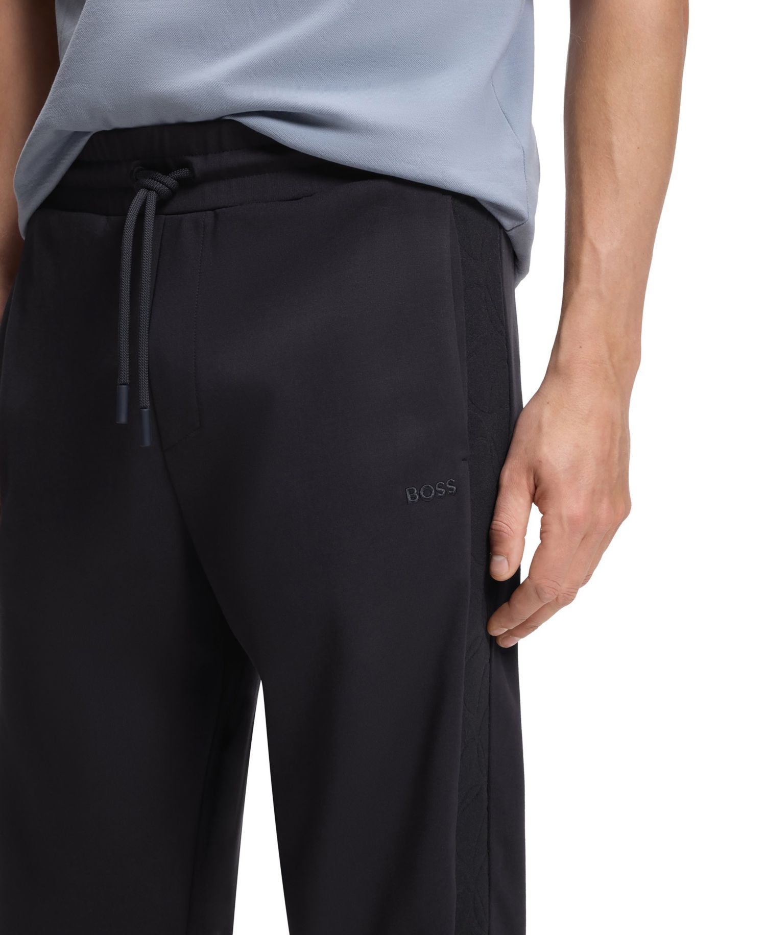 Men's Regular-Fit Jacquard Tape Jersey Pants
