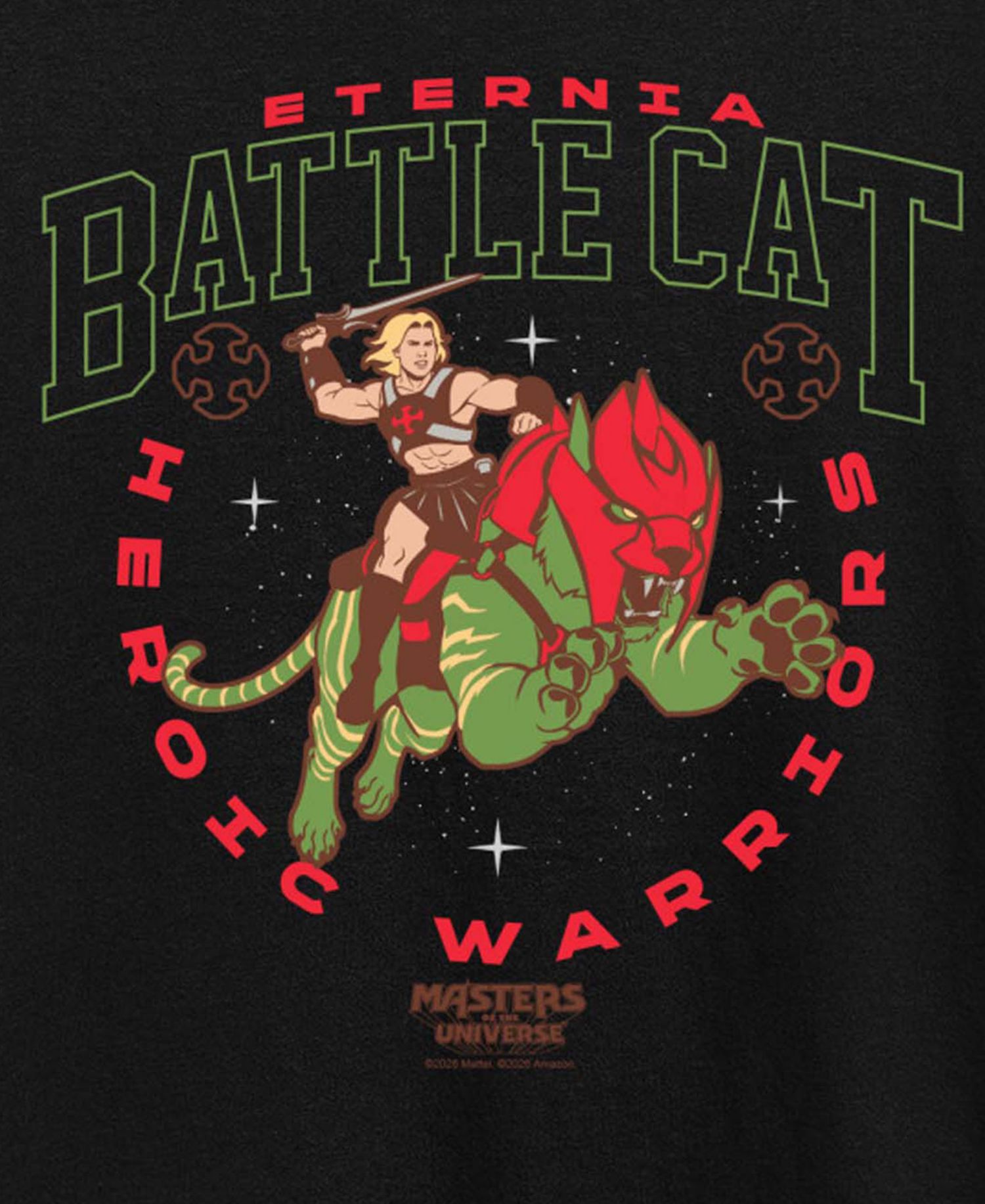 Plus Size Masters of the Universe Eternia Battle Cat Collegiate Short-Sleeve Graphic T-Shirt
