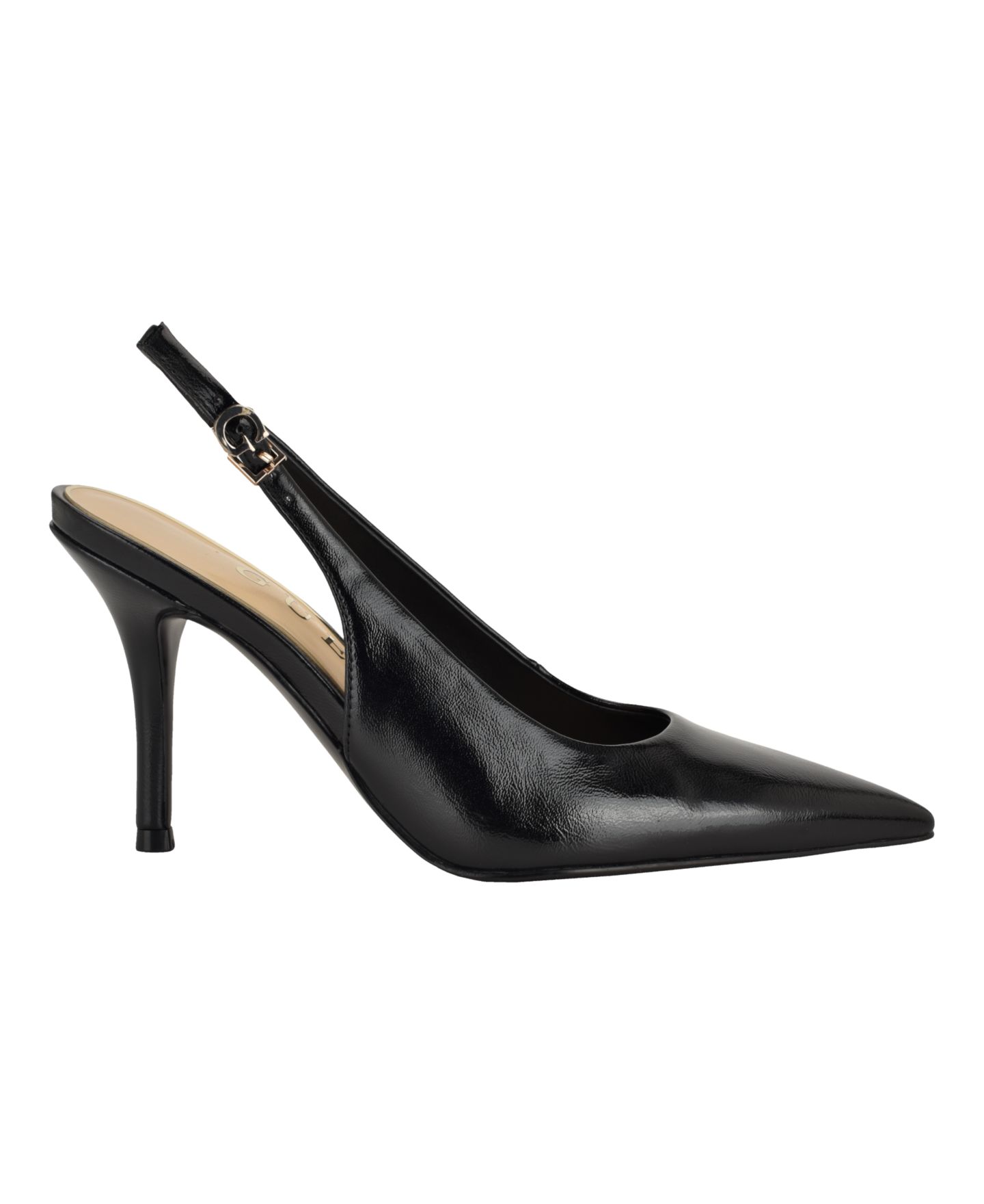Женские туфли GUESS Princelsa Pointed Toe Slingback Pumps, цвет: Чёрный лаковый — фото 2