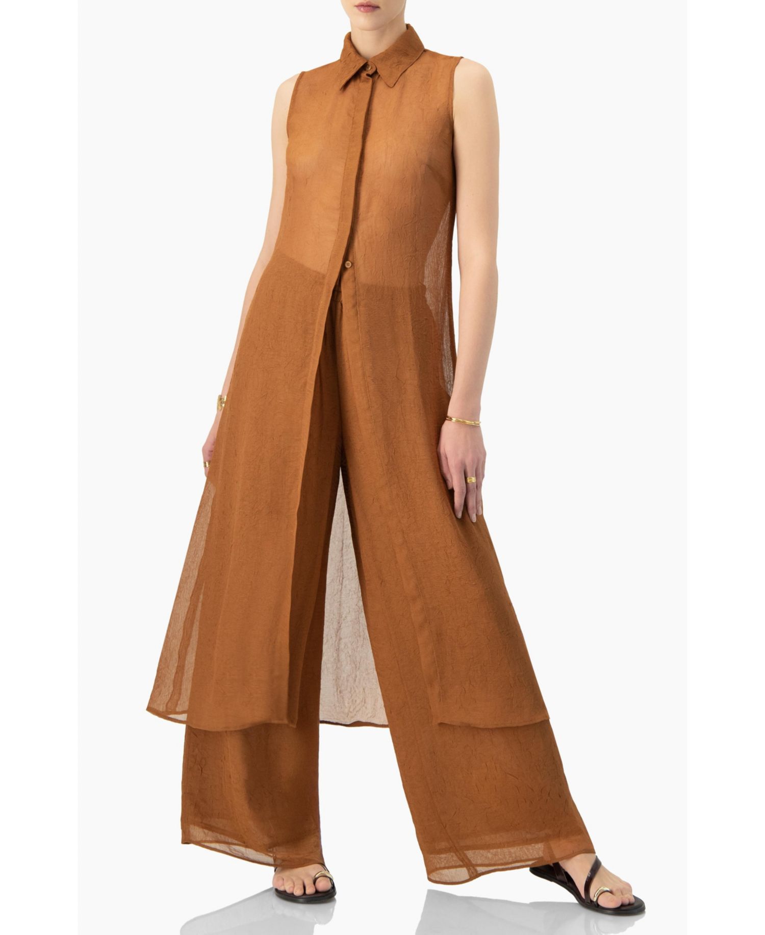Women's Airy Wide-Leg Elastic Waist Pants