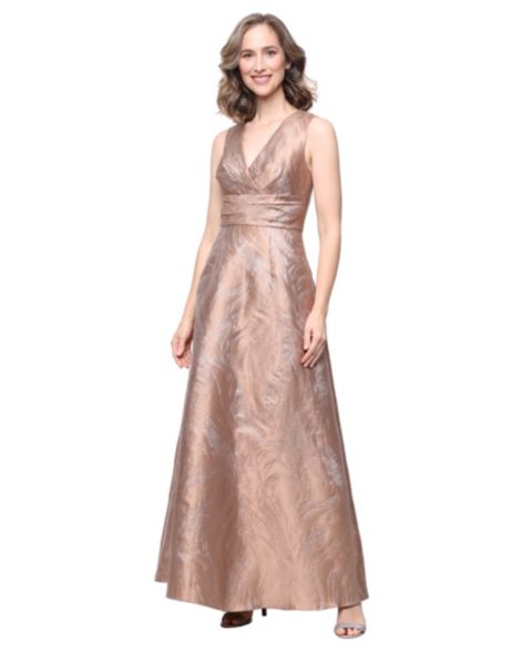 Женское платье Alex Evenings Jacquard Gown, цвет: Карамельный