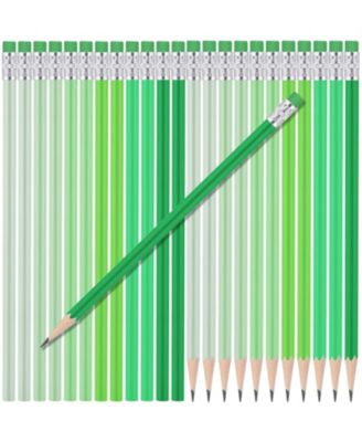 Round Pencils Eraser HB Graphite Drawing Sketching School Supplies 24 pieces